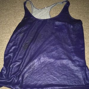 Dark Blue/Grey (Fabric Back/Mesh Front) Tank Top